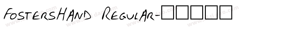FostersHand Regular字体转换